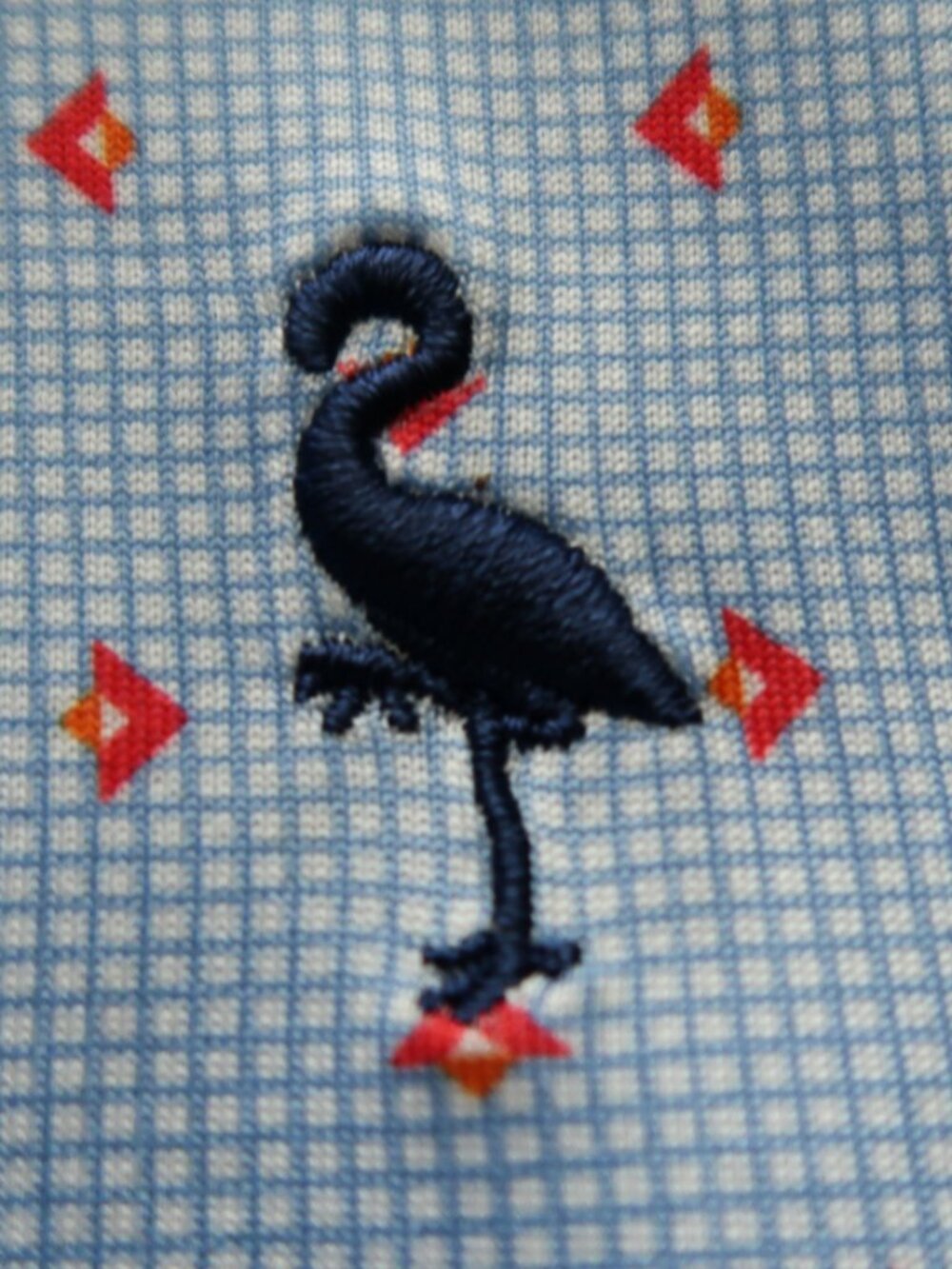 Tailorbyrd Blue Check SPF Stretch Polo (M) OMG! 😎